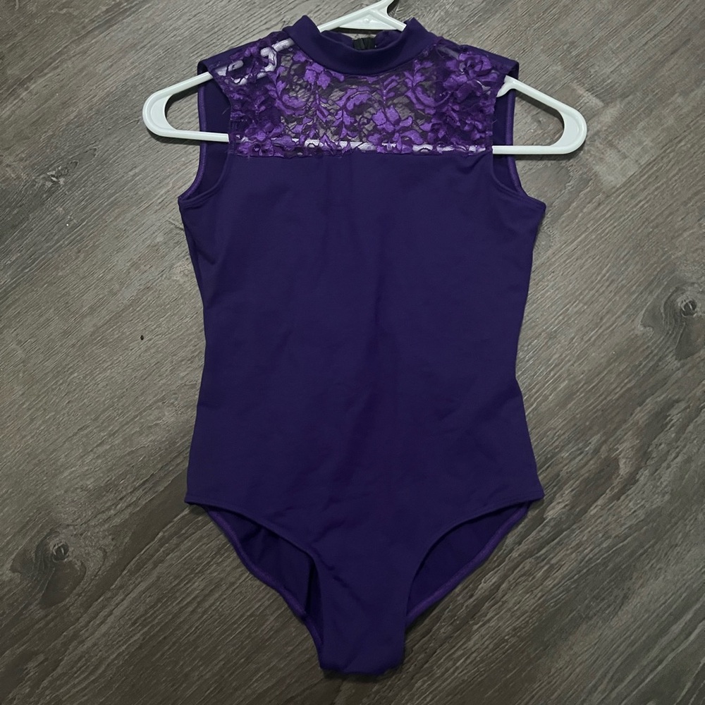 HDW Purple Lace Dance Leotard
